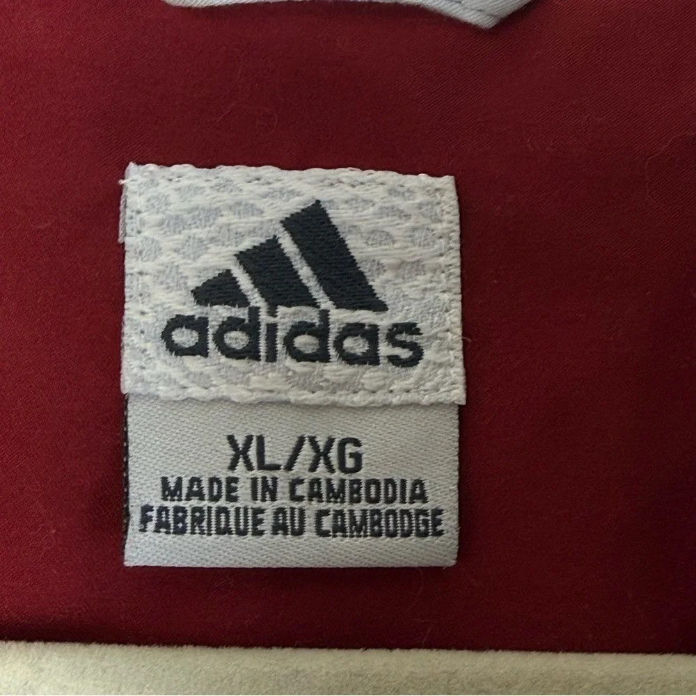 Adidas Men Maroon‎ Quarter-Zip Pullover Jacket ClimaShell Wind XL Pocket Lightwt